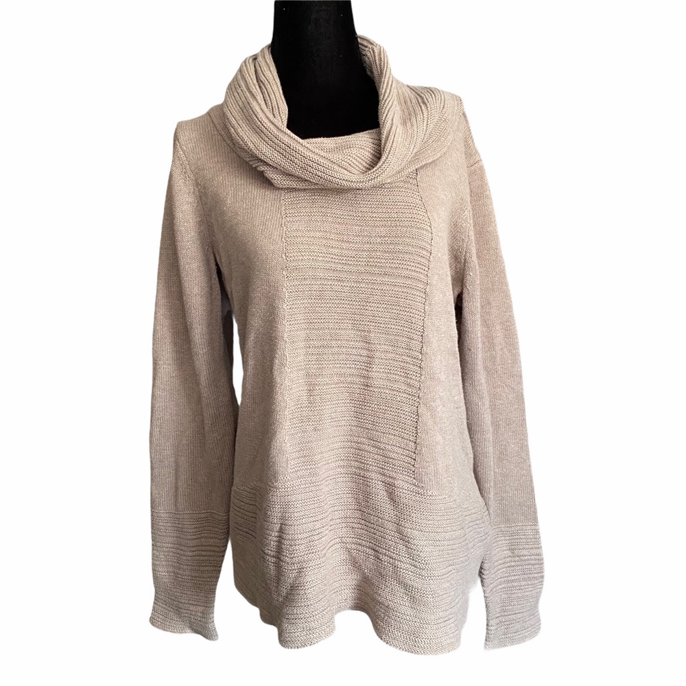 Calvin Klein Tan Turtle Neck Knit Sweater